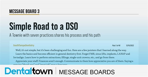 Simple Road to a DSO A Townie with seven practices shares his process and his path