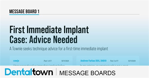 First Immediate Implant Case: Advice Needed A Townie seeks technique advice for a first-time immediate implant