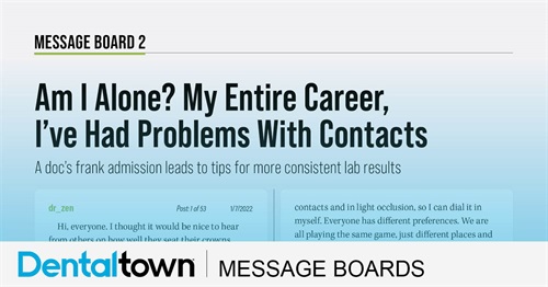 Am I Alone? My Entire Career, I’ve Had Problems With Contacts A doc’s frank admission leads to tips for more consistent lab results