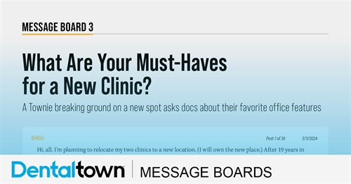 What Are Your Must-Haves for a New Clinic? A Townie breaking ground on a new spot asks docs about their favorite offi ce features