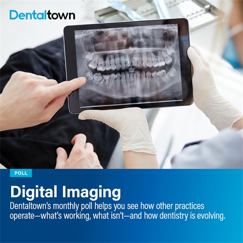 Poll: Digital Imaging Dentaltown's monthly dental poll reveals how other practices operate, what works, what doesn’t and how dentistry is evolving. The information we gather each month helps us measure trends in the profession. Take a look at this month’s topic and results on digital imaging.