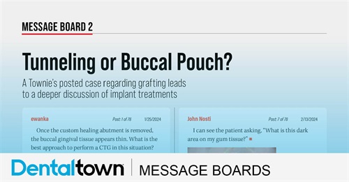 Tunneling or Buccal Pouch? A posted case regarding grafting leads to a deeper discussion of implant treatments.