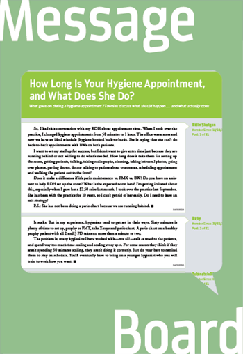 How Long Is Your Hygiene Appointment, and What Does She Do?  