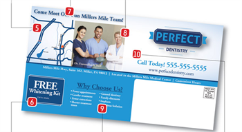 10 Strategic Insights for Patient-Producing Postcards Ever thought of marketing your practice by mailing postcards? DentalMarketing.net shares its best tips to create an effective and eye-catching postcard.