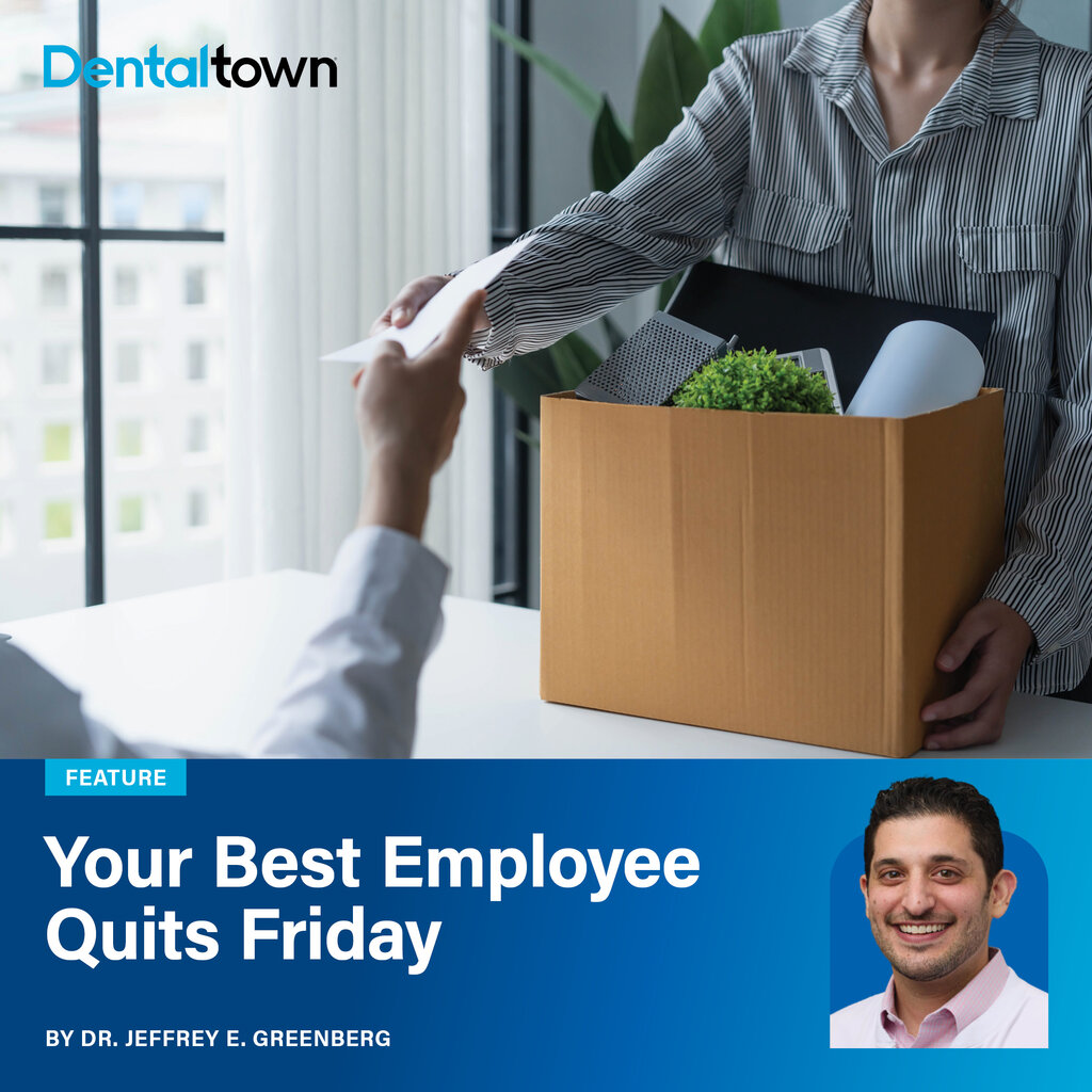 Your Best Employee Quits Friday Dr. Jeffrey E. Greenberg explains how the knowledge concentrated in one key team member puts a practice at risk, and offers a simple way to start documenting the workflows that matter most before someone gives notice.
