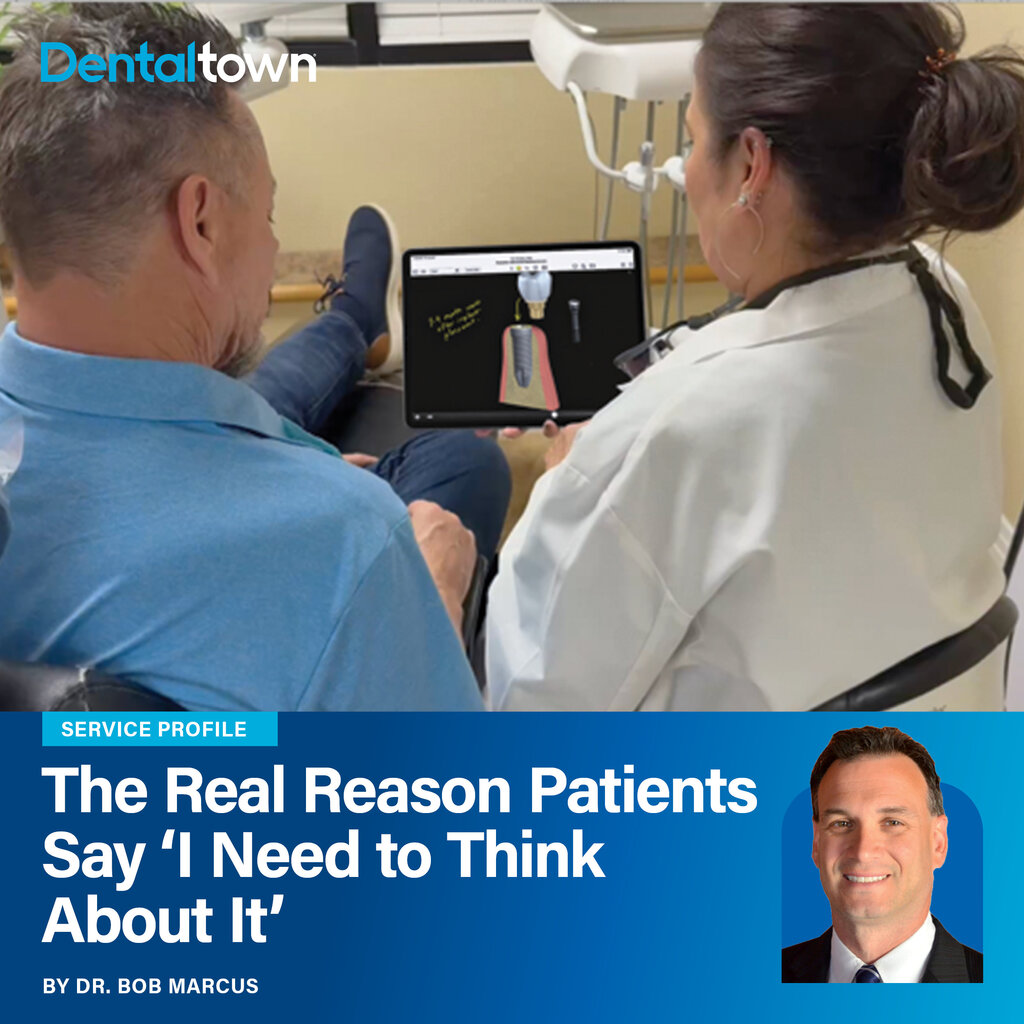 The Real Reason Patients Say ‘I Need to Think About It’ Dr. Bob Marcus argues that hesitation at case presentation is usually a value problem, not a price problem, and shows how visual, side-by-side explanations turn patients into partners instead of shoppers.