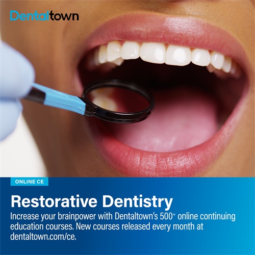 Online CE: Restorative Dentistry Dr. Nareg Apelian, director of continuing education, shares Dentaltown's latest CE offerings, most popular courses on restorative dentistry and more.