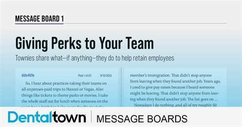 Giving Perks to Your Team Townies share what—if anything—they do to help retain employees