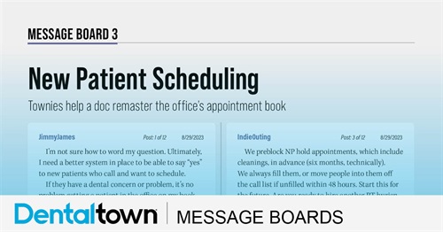 New Patient Scheduling Townies help a doc remaster the office’s appointment book
