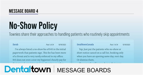 No-Show Policy Townies share their approaches to handling patients who routinely skip appointments
