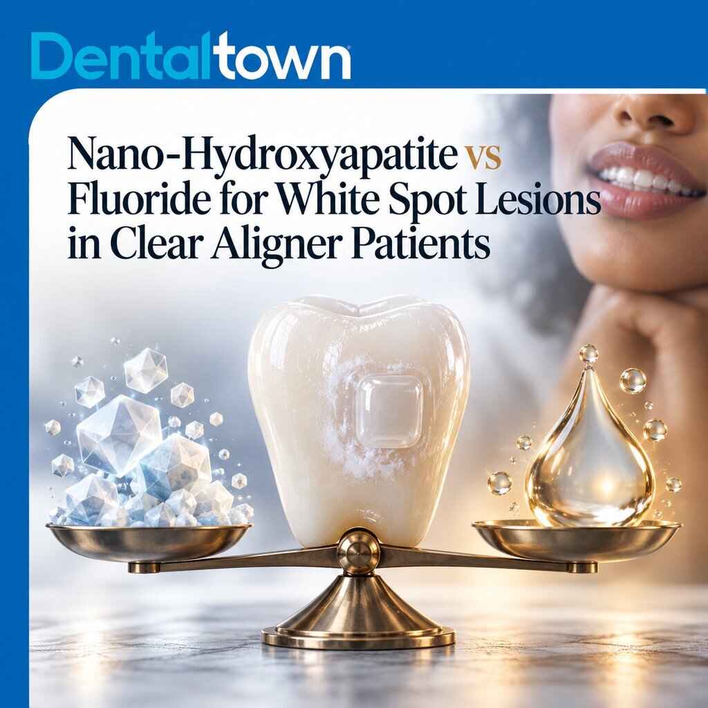 Nano-Hydroxyapatite vs Fluoride for White Spot Lesions in Clear Aligner Patients