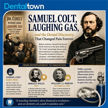 Samuel Colt, Laughing Gas, and the Dental Discovery That Changed Pain Forever