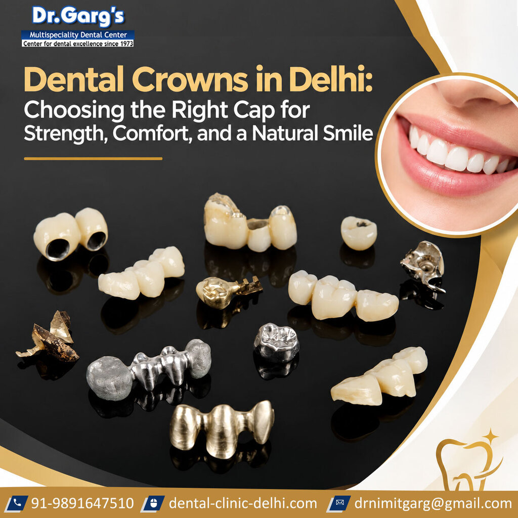 Dental Crowns in Delhi: Choosing the Right Cap for Strength, Comfort, and a Natural Smile