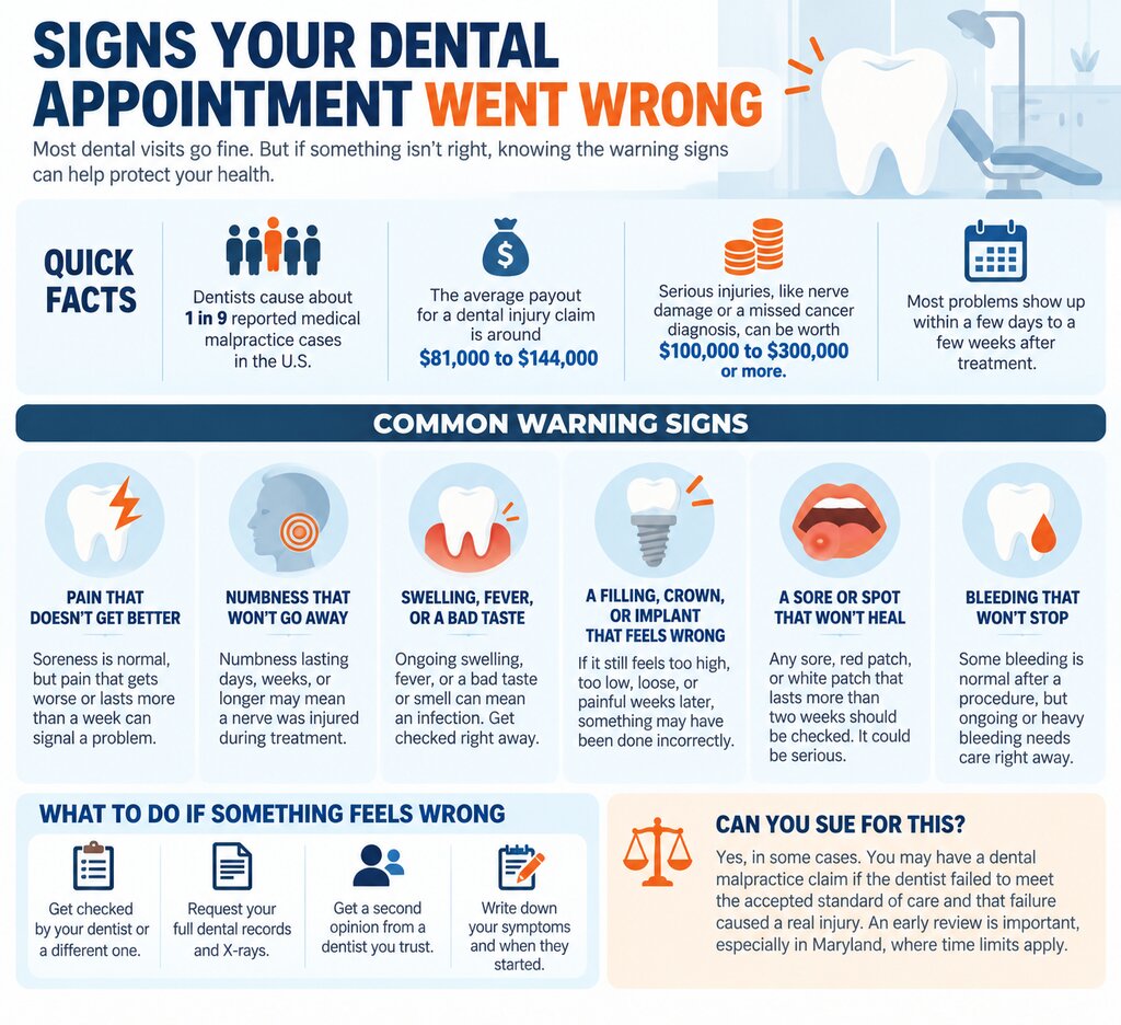 Signs Your Dental Appointment Went Wrong