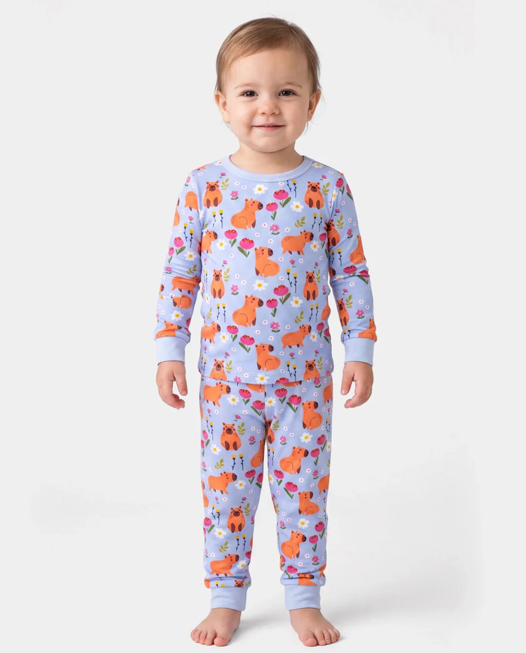 A Teething Night Finally Settles in Baby Bamboo Pajamas